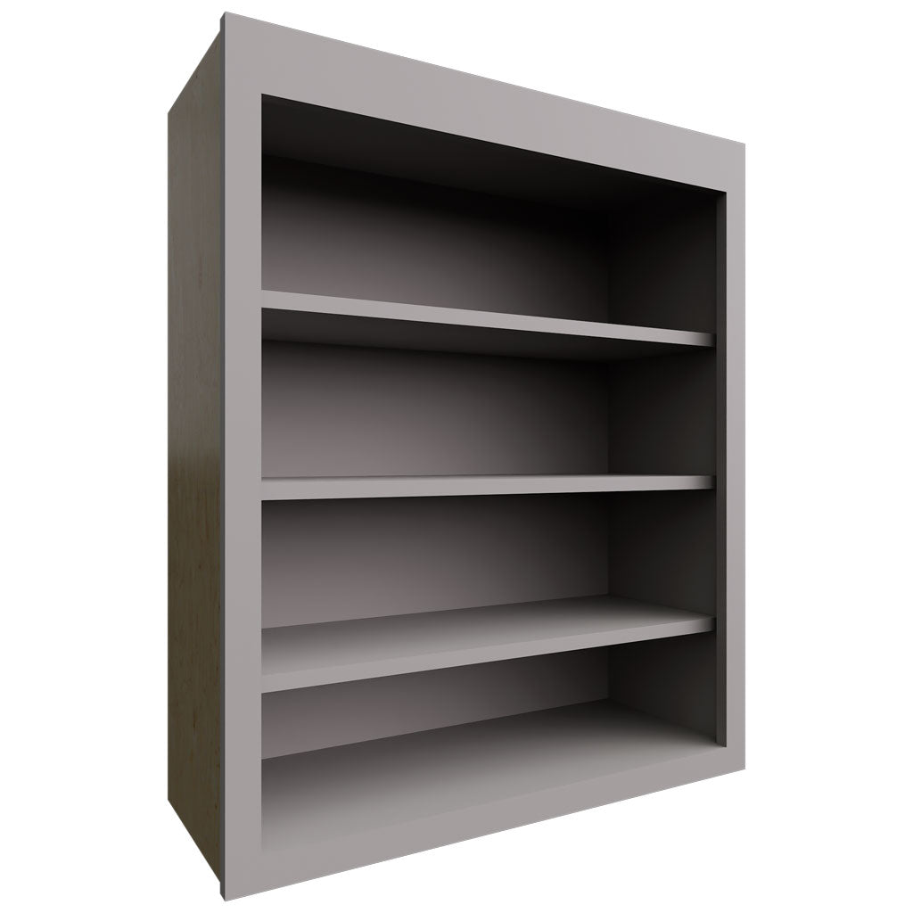 Fabuwood Allure Galaxy Nickel 30" W X 36" H X 12" D Wall Open Shelf Cabinet