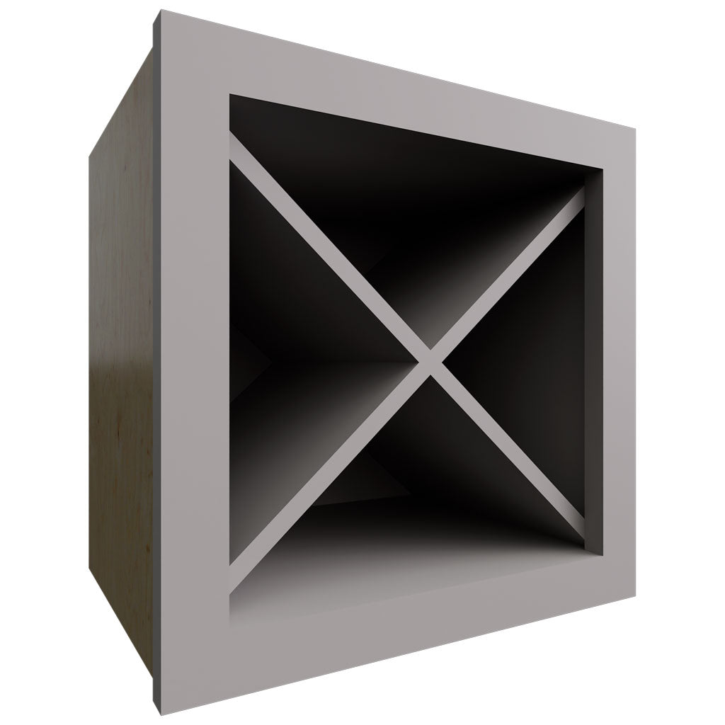 Fabuwood Allure Fusion Nickel 15" W X 15" H X 12" D Wall Wine Rack