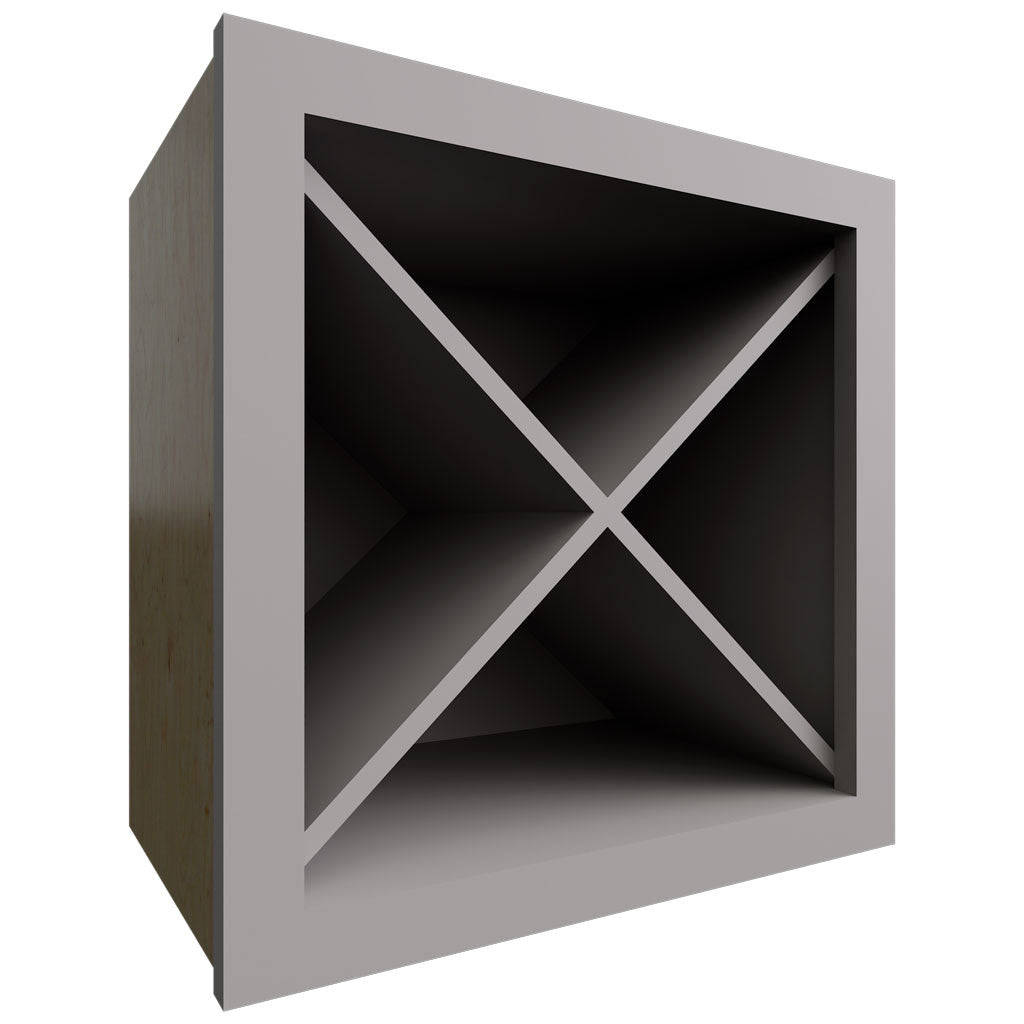 Fabuwood Allure Galaxy Nickel 18" W X 18" H X 12" D Wall Wine Rack