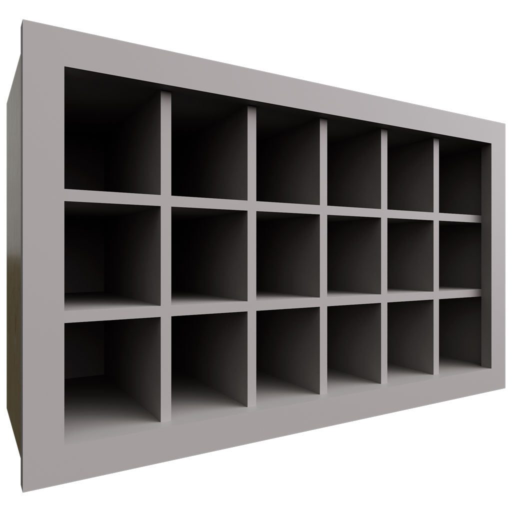 Fabuwood Allure Fusion Nickel 30" W X 18" H X 12" D Wall Wine Rack