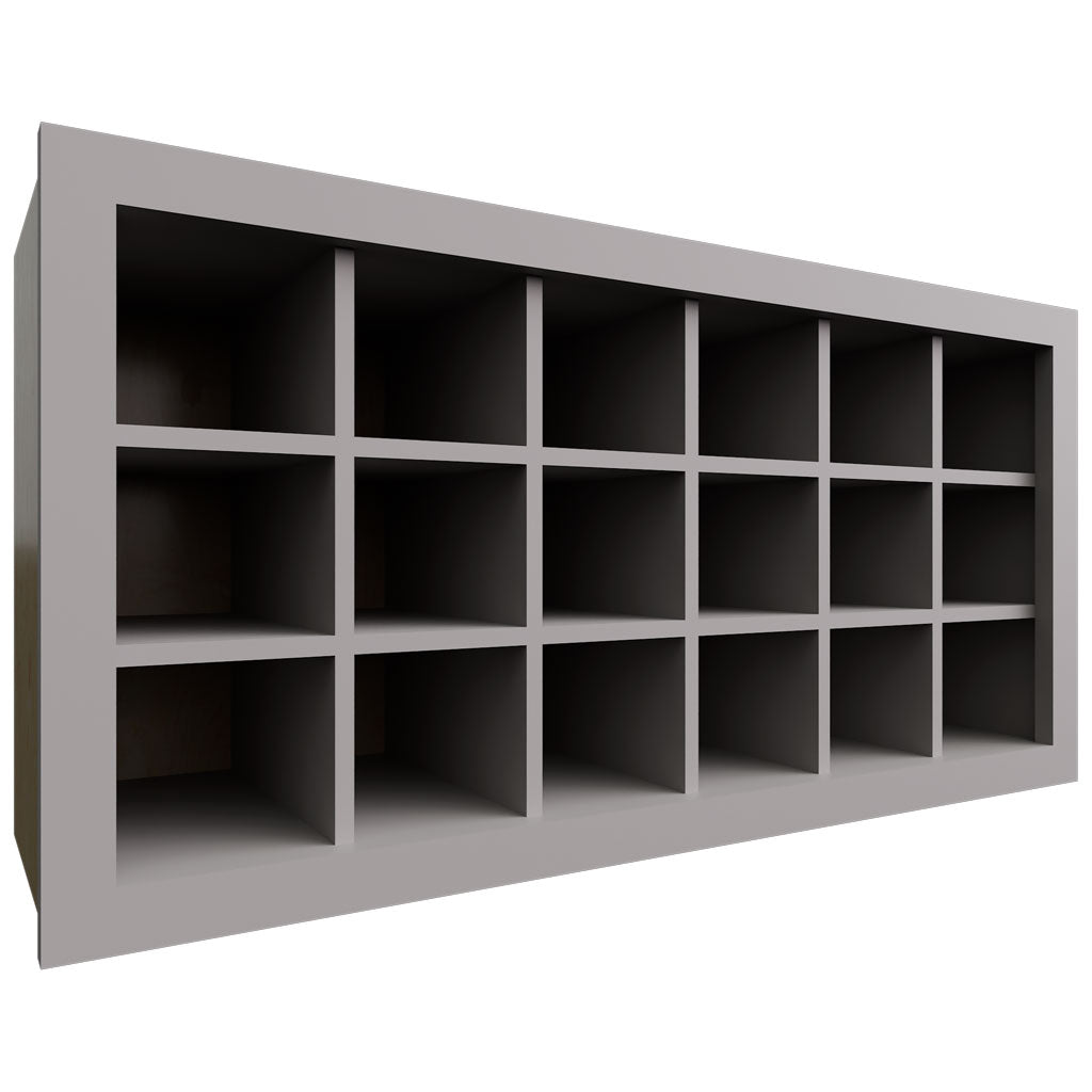Fabuwood Allure Fusion Nickel 36" W X 18" H X 12" D Wall Wine Rack
