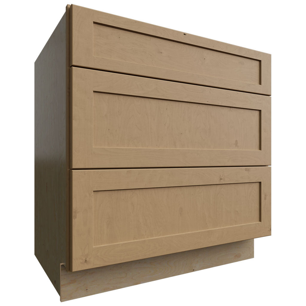 Fabuwood Allure Galaxy Timber 33" W X 34 1/2" H X 24" D 3 Drawer Base Cabinet