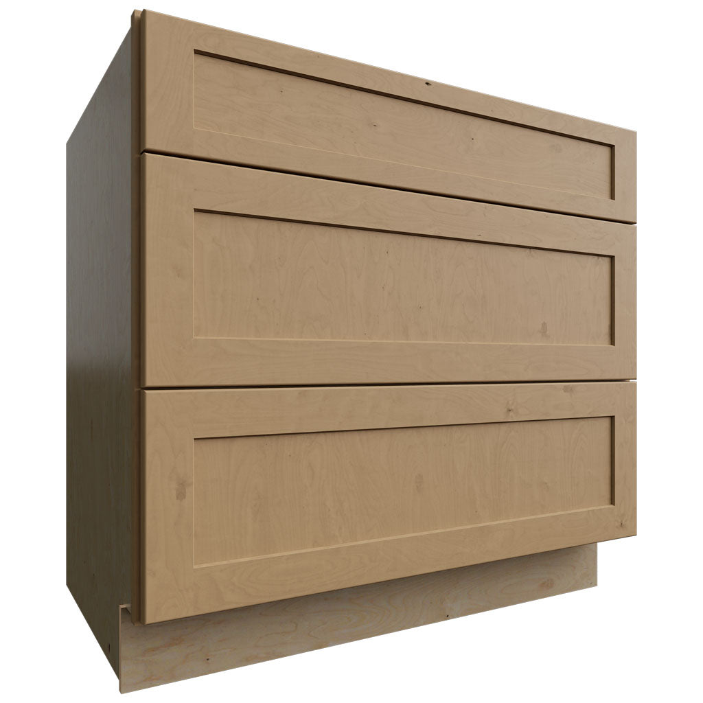 Fabuwood Allure Galaxy Timber 36" W X 34 1/2" H X 24" D 3 Drawer Base Cabinet