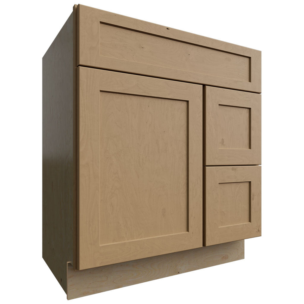 Fabuwood Allure Galaxy Timber 30" W X 34 1/2" H X 21" D Vanity Combo Single Sink w/ 1 Door And 2 Drawers Right Cabinet