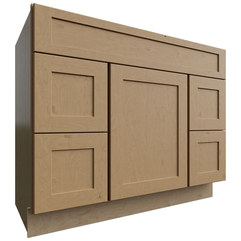 Fabuwood Allure Galaxy Timber 42" W X 34 1/2" H X 21" D Vanity Combo Single Sink w/4 Drawers Cabinet