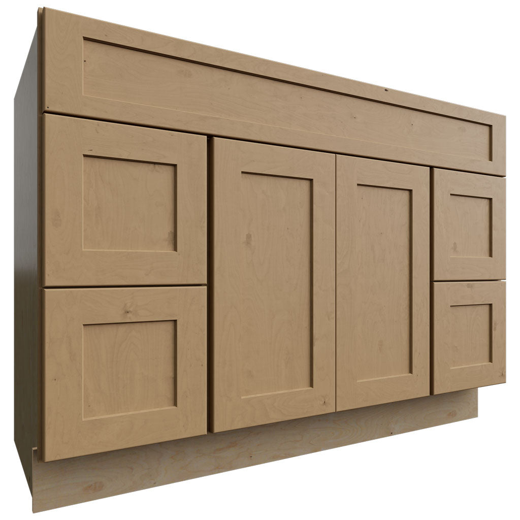 Fabuwood Allure Galaxy Timber 48" W X 34 1/2" H X 21" D Vanity Combo Single Sink w/4 Drawers Cabinet