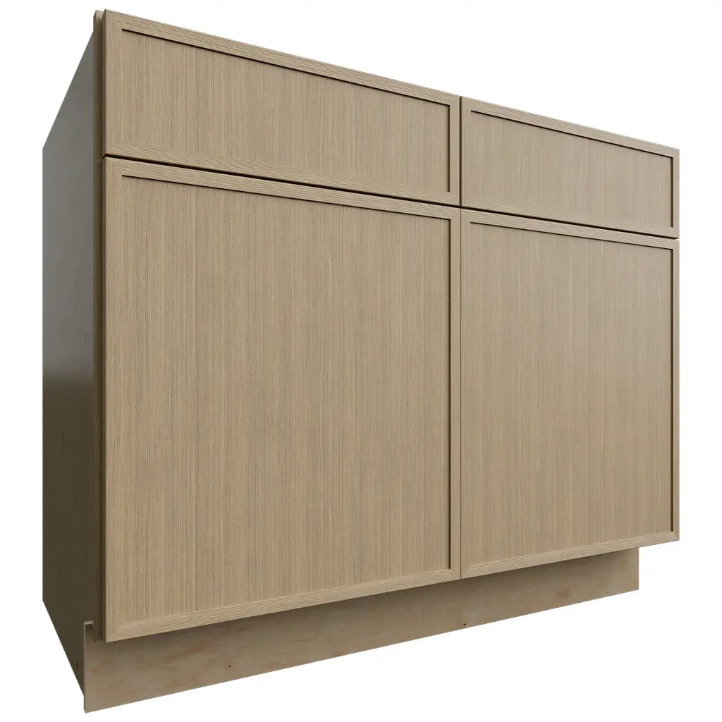 Fabuwood Allure Luna Desert Oak 42" W X 34 1/2" H X 24" D Double Doors/Double Drawers Base Cabinet