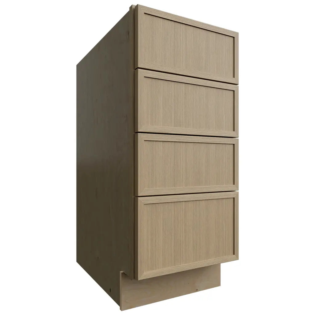 Fabuwood Allure Luna Desert Oak 15" W X 34 1/2" H X 24" D 4 Drawer Base Cabinet