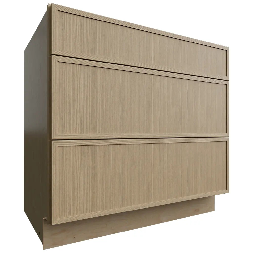 Fabuwood Allure Luna Desert Oak 36" W X 34 1/2" H X 24" D 3 Drawer Base Cabinet