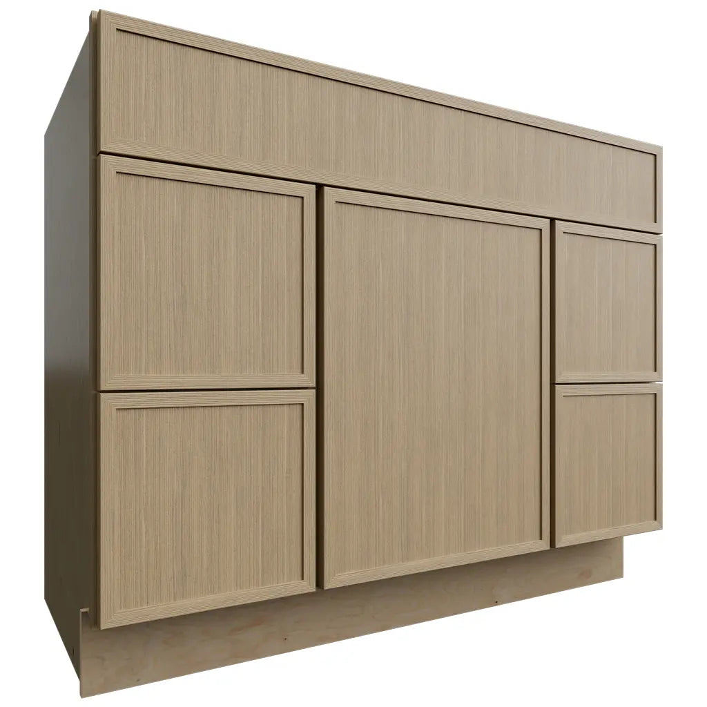 Fabuwood Allure Luna Desert Oak 42" W X 34 1/2" H X 21" D Vanity Combo Single Sink w/4 Drawers Cabinet