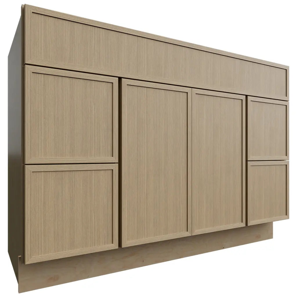 Fabuwood Allure Luna Desert Oak 48" W X 34 1/2" H X 21" D Vanity Combo Single Sink w/4 Drawers Cabinet