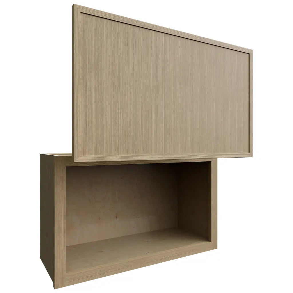 Fabuwood Allure Luna Desert Oak 30" W X 18" H X 12" D Wall Appliance Center Cabinet