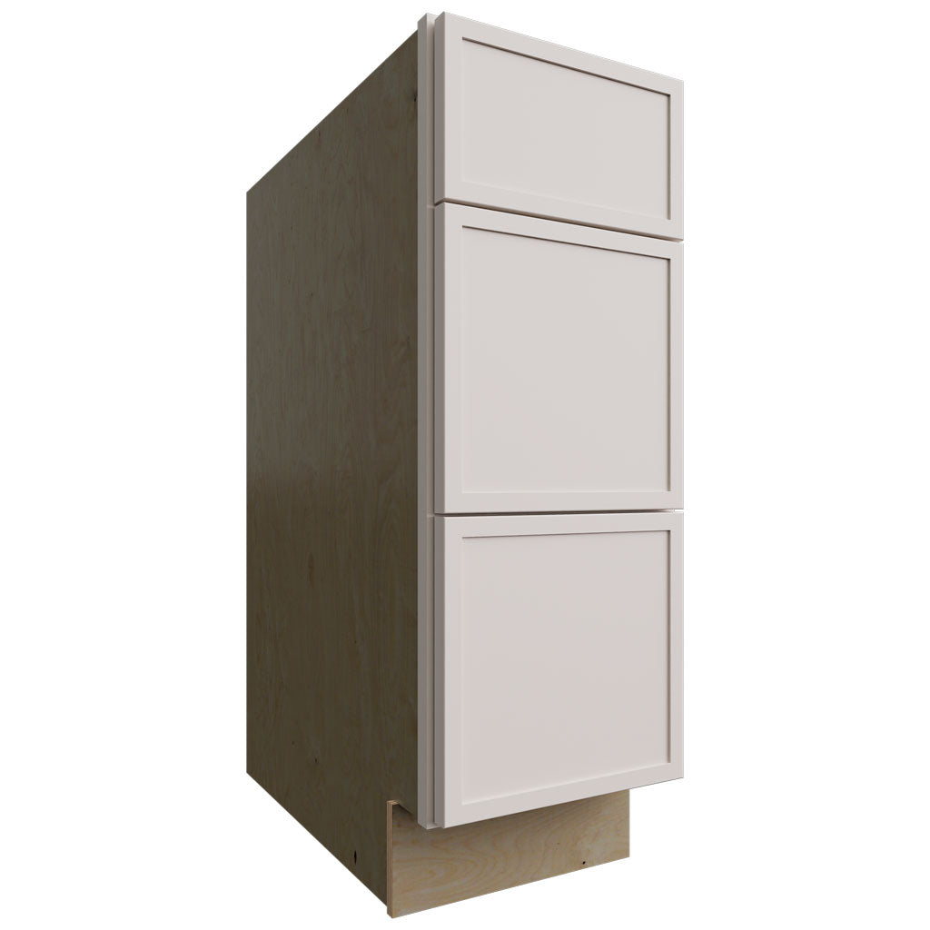 Fabuwood Allure Luna Dove 12" W X 34 1/2" H X 24" D  3 Drawer Base Cabinet