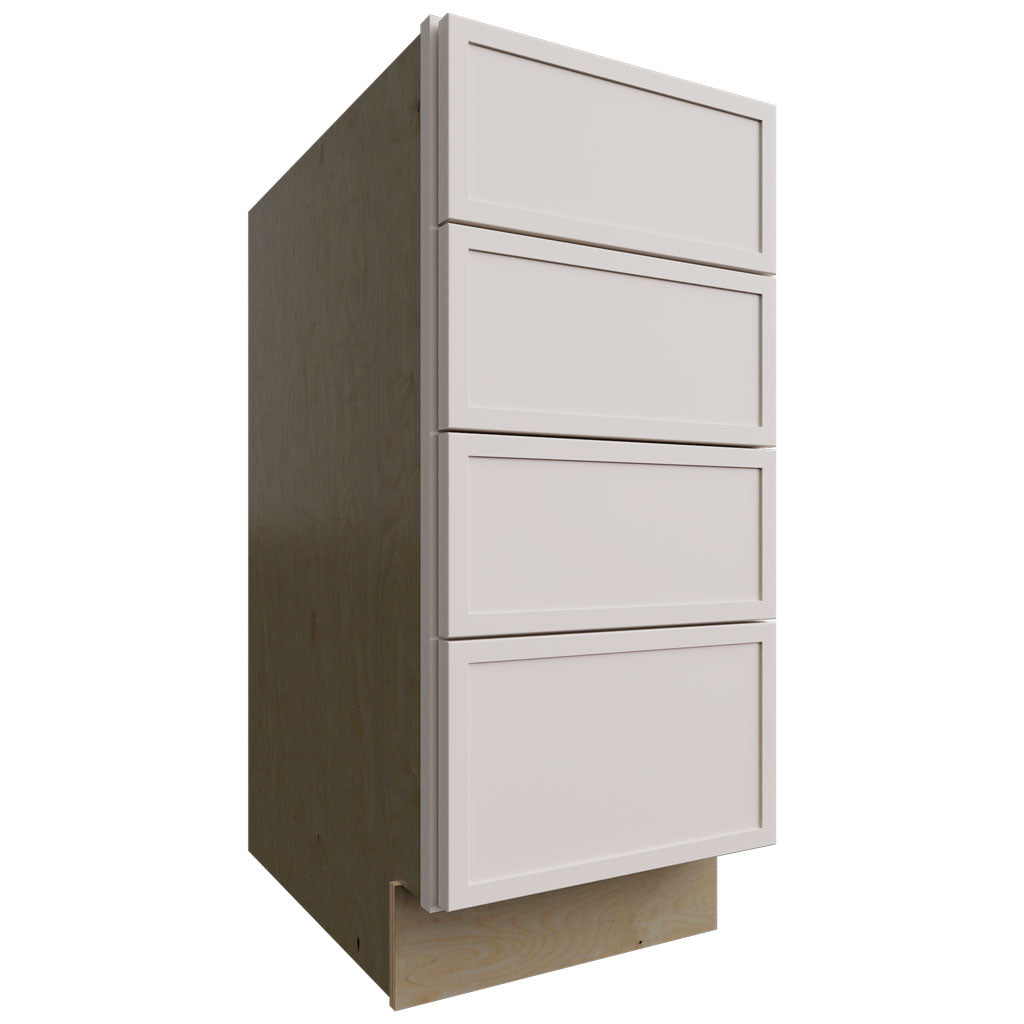 Fabuwood Allure Luna Dove 15" W X 34 1/2" H X 24" D 4 Drawer Base Cabinet