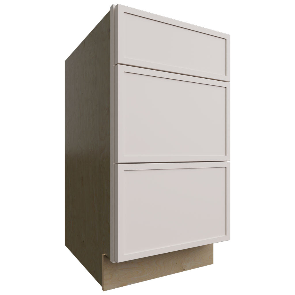 Fabuwood Allure Luna Dove 18" W X 34 1/2" H X 24" D 3 Drawer Base Cabinet