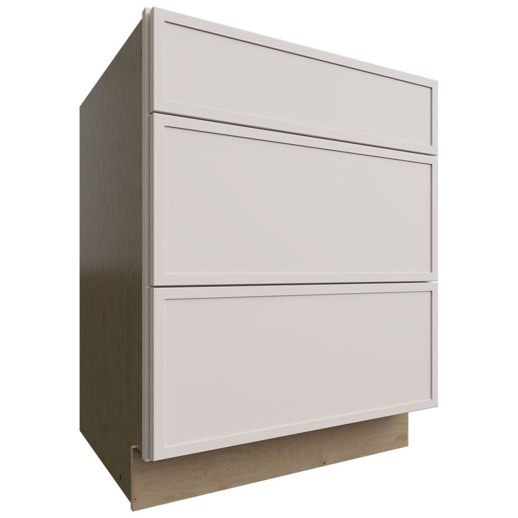 Fabuwood Allure Luna Dove 27" W X 34 1/2" H X 24" D 3 Drawer Base Cabinet