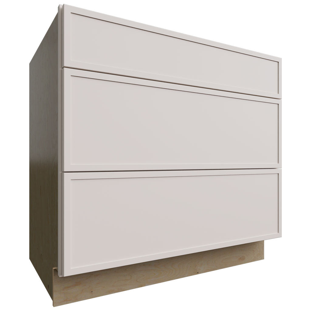 Fabuwood Allure Luna Dove 36" W X 34 1/2" H X 24" D 3 Drawer Base Cabinet