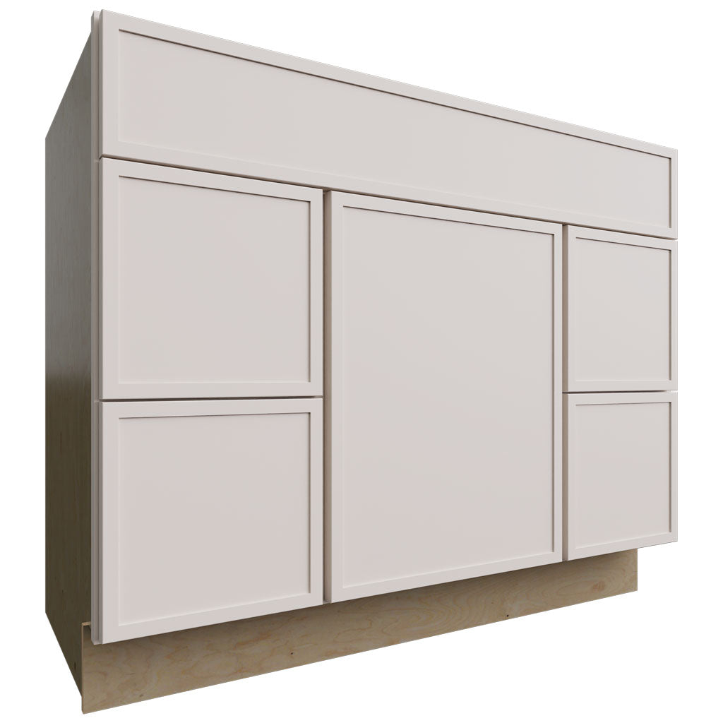 Fabuwood Allure Luna Dove 42" W X 34 1/2" H X 21" D Vanity Combo Single Sink w/4 Drawers Cabinet