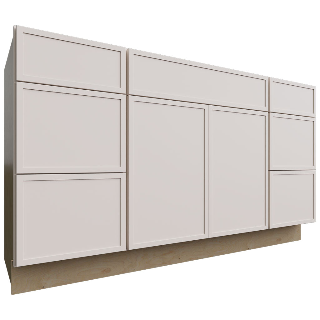 Fabuwood Allure Luna Dove 60" W X 34 1/2" H X 21" D Vanity Combo Single Sink Cabinet