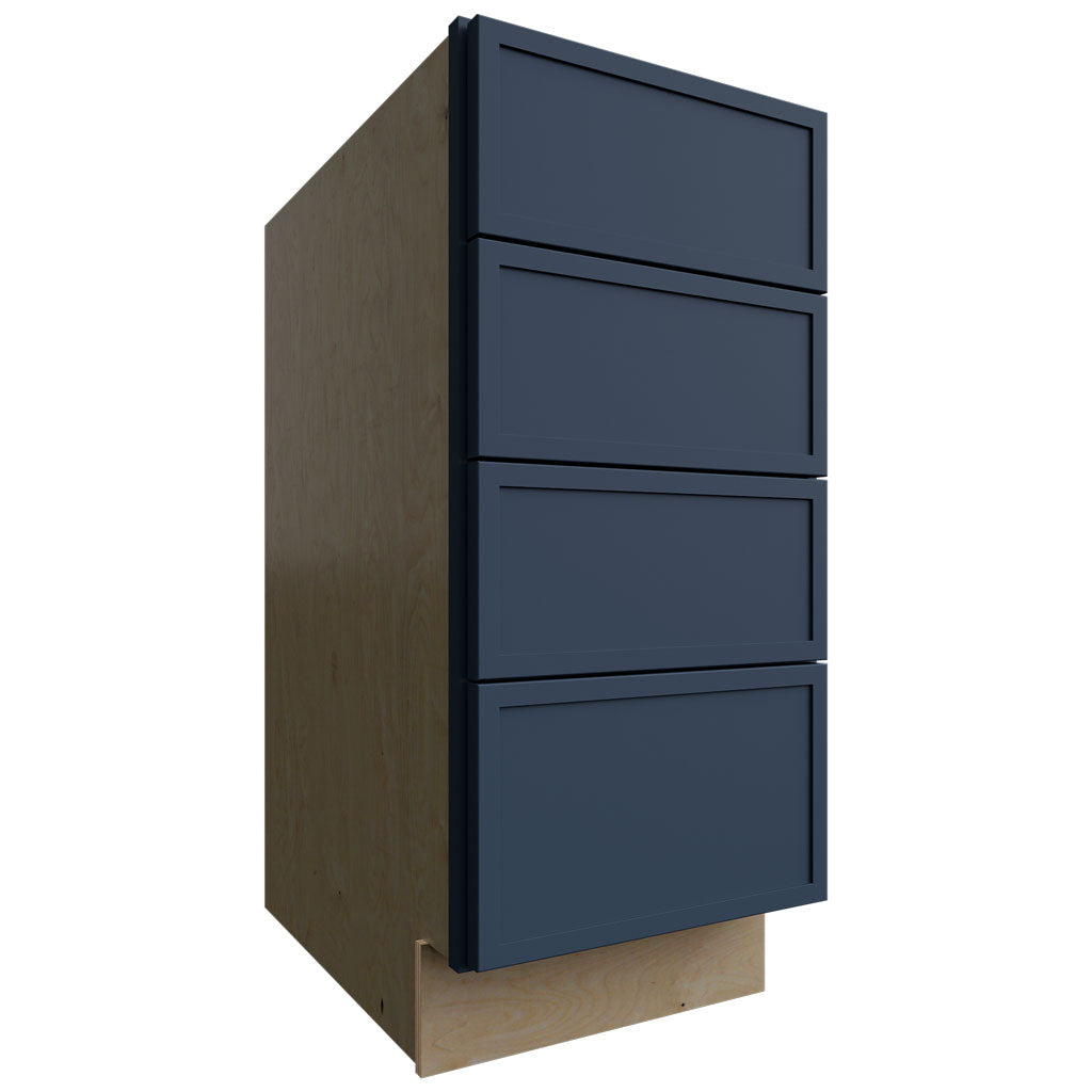 Fabuwood Allure Luna Indigo 15" W X 34 1/2" H X 24" D 4 Drawer Base Cabinet