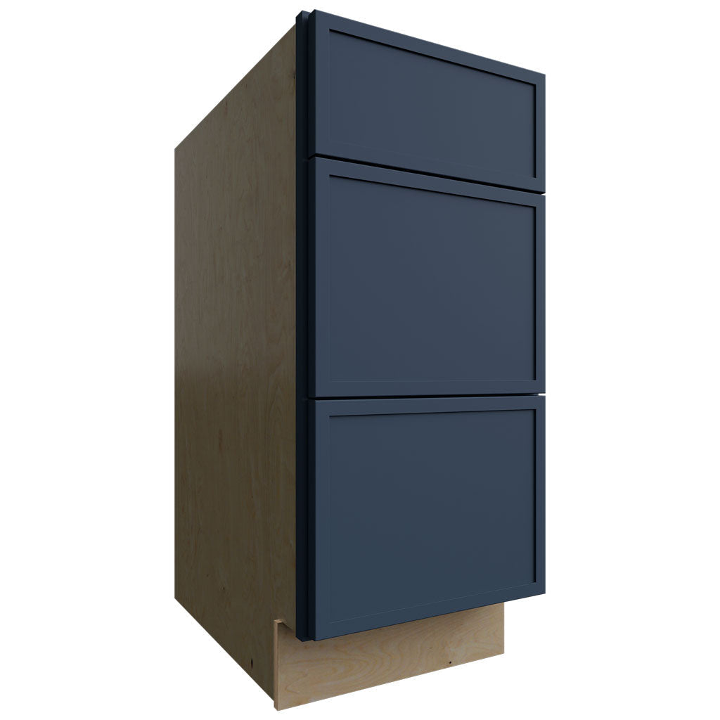 Fabuwood Allure Luna Indigo 15" W X 34 1/2" H X 24" D 3 Drawer Base Cabinet