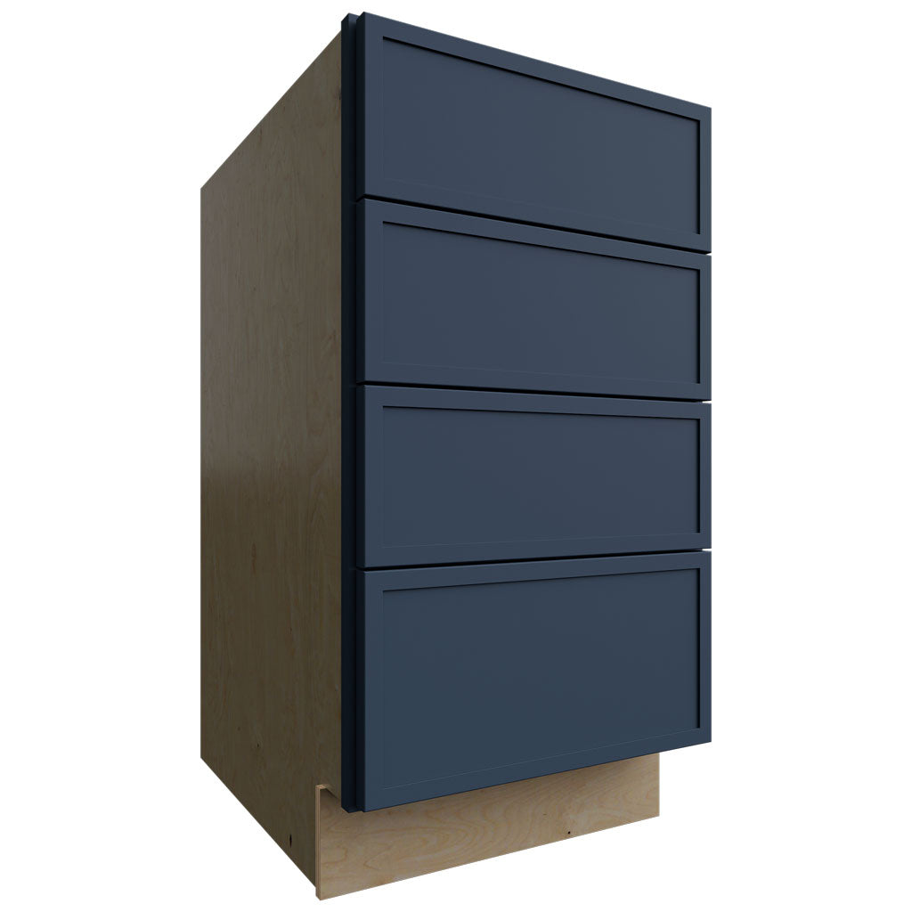 Fabuwood Allure Luna Indigo 18" W X 34 1/2" H X 24" D 4 Drawer Base Cabinet