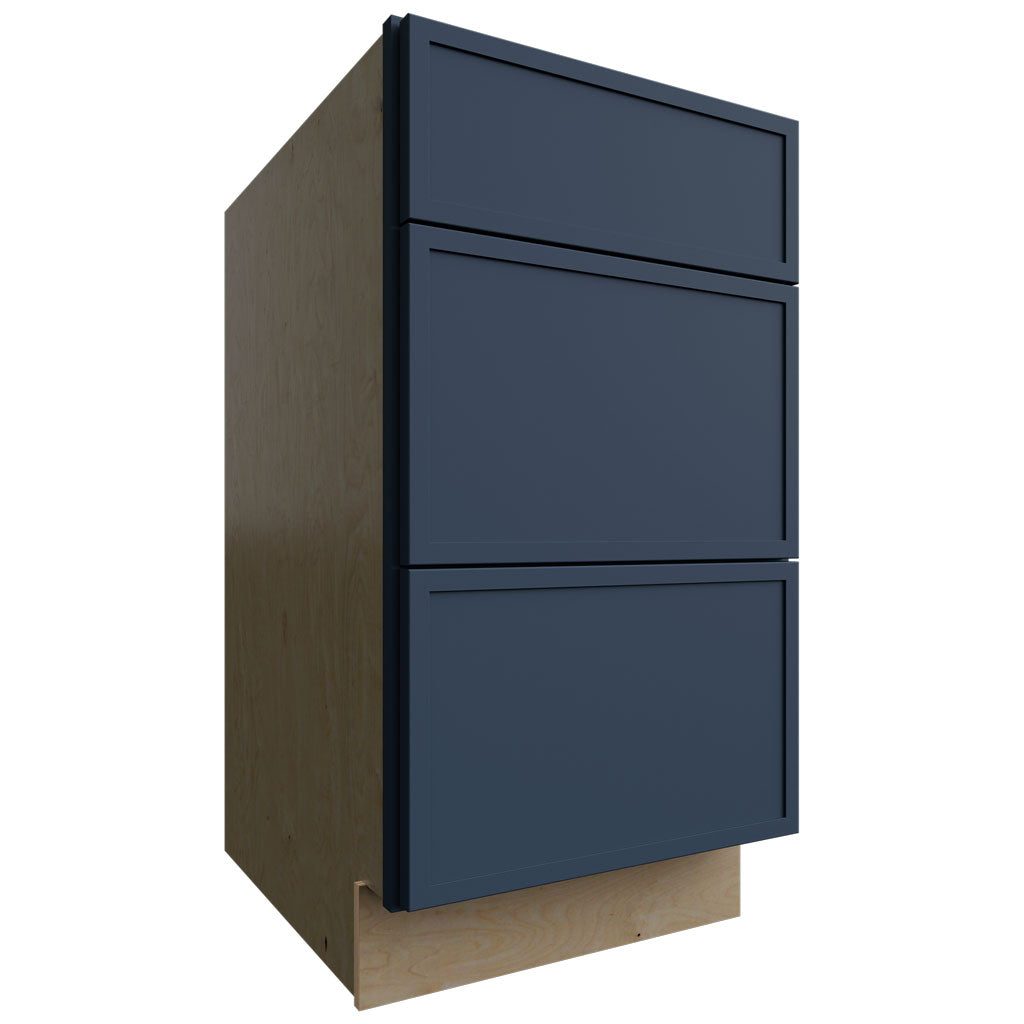 Fabuwood Allure Luna Indigo 18" W X 34 1/2" H X 24" D 3 Drawer Base Cabinet