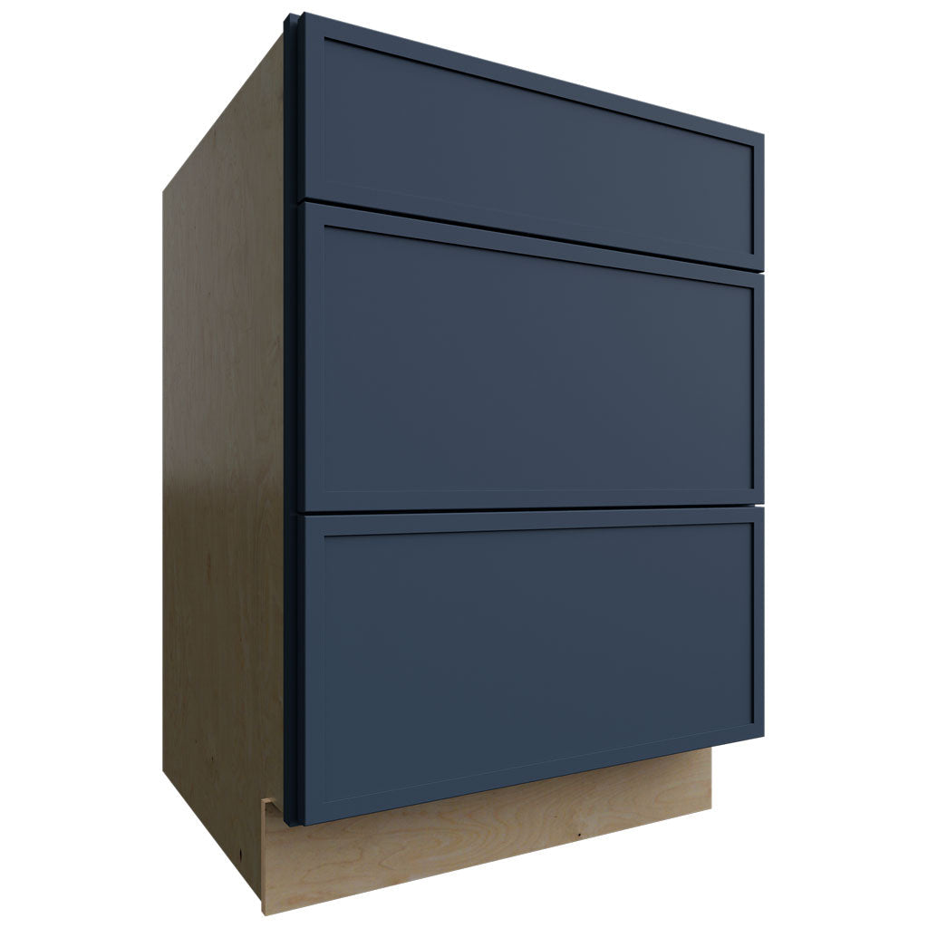 Fabuwood Allure Luna Indigo 24" W X 34 1/2" H X 24" D 3 Drawer Base Cabinet
