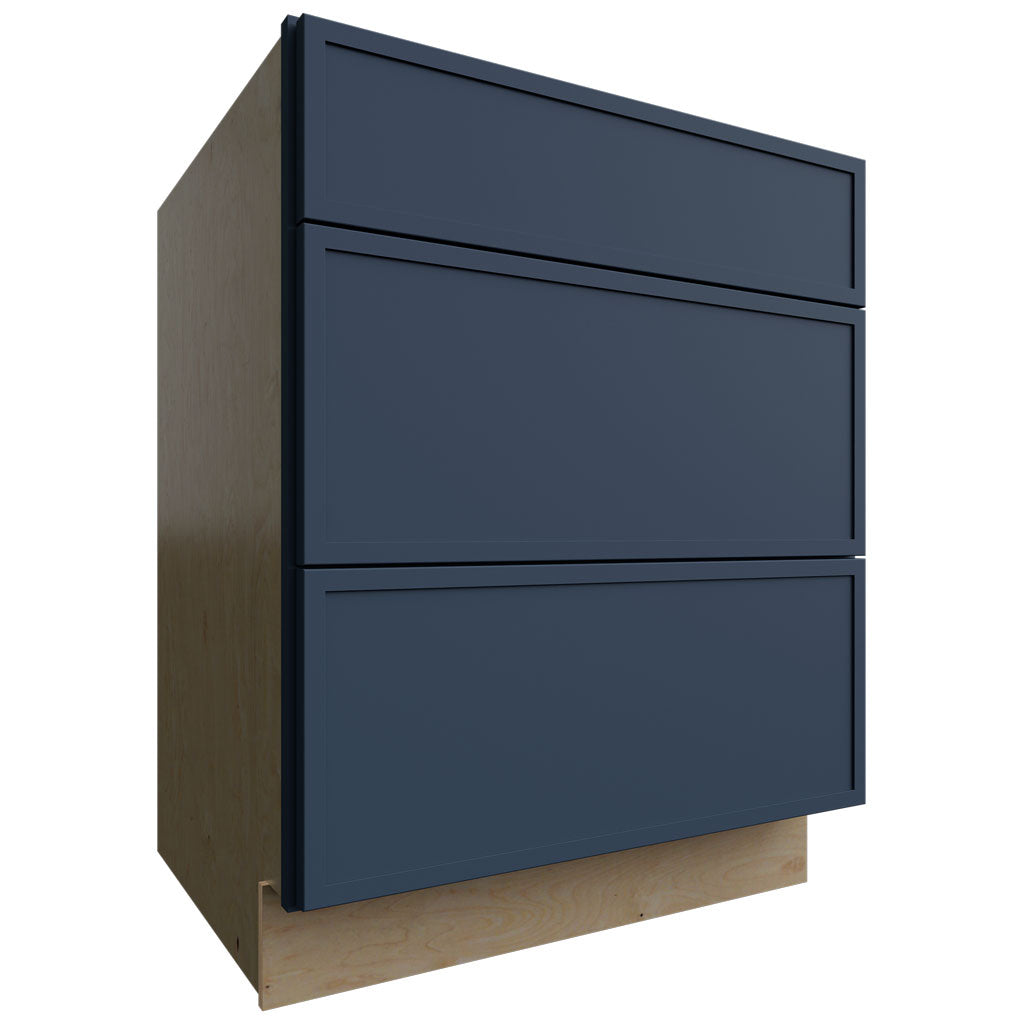 Fabuwood Allure Luna Indigo 27" W X 34 1/2" H X 24" D 3 Drawer Base Cabinet