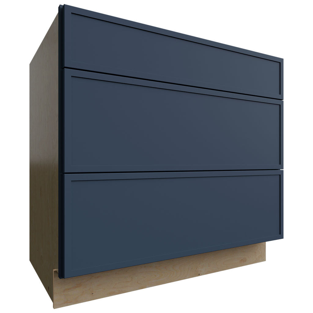 Fabuwood Allure Luna Indigo 36" W X 34 1/2" H X 24" D 3 Drawer Base Cabinet