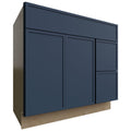Fabuwood Allure Luna Indigo 36" W X 34 1/2" H X 21" D Vanity Combo Single Sink w/ 1 Door And 2 Drawers Right Cabinet