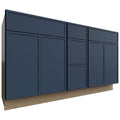 Fabuwood Allure Luna Indigo 60" W X 34 1/2" H X 21" D Vanity Combo Double Sink Cabinet
