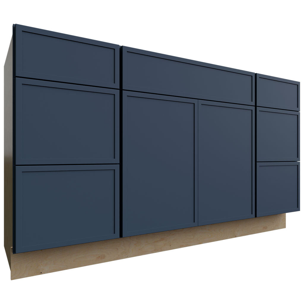 Fabuwood Allure Luna Indigo 60" W X 34 1/2" H X 21" D Vanity Combo Single Sink Cabinet