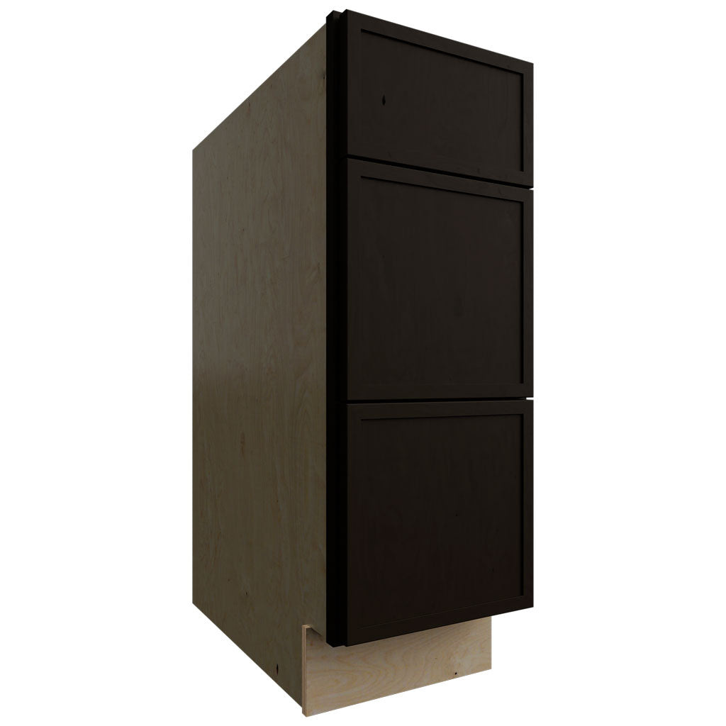 Fabuwood Allure Luna Kona 12" W X 34 1/2" H X 24" D  3 Drawer Base Cabinet