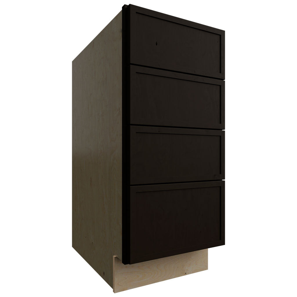 Fabuwood Allure Luna Kona 15" W X 34 1/2" H X 24" D 4 Drawer Base Cabinet