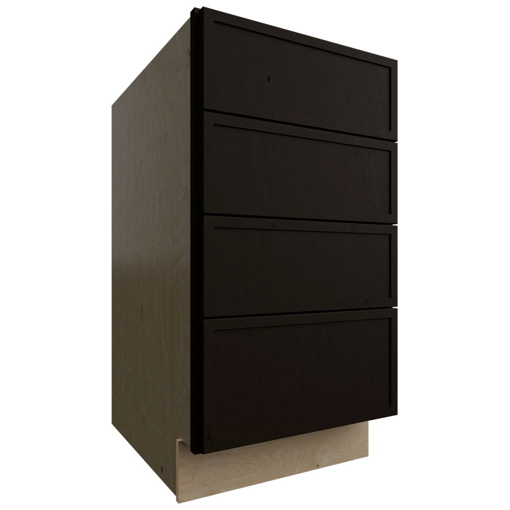 Fabuwood Allure Luna Kona 18" W X 34 1/2" H X 24" D 4 Drawer Base Cabinet