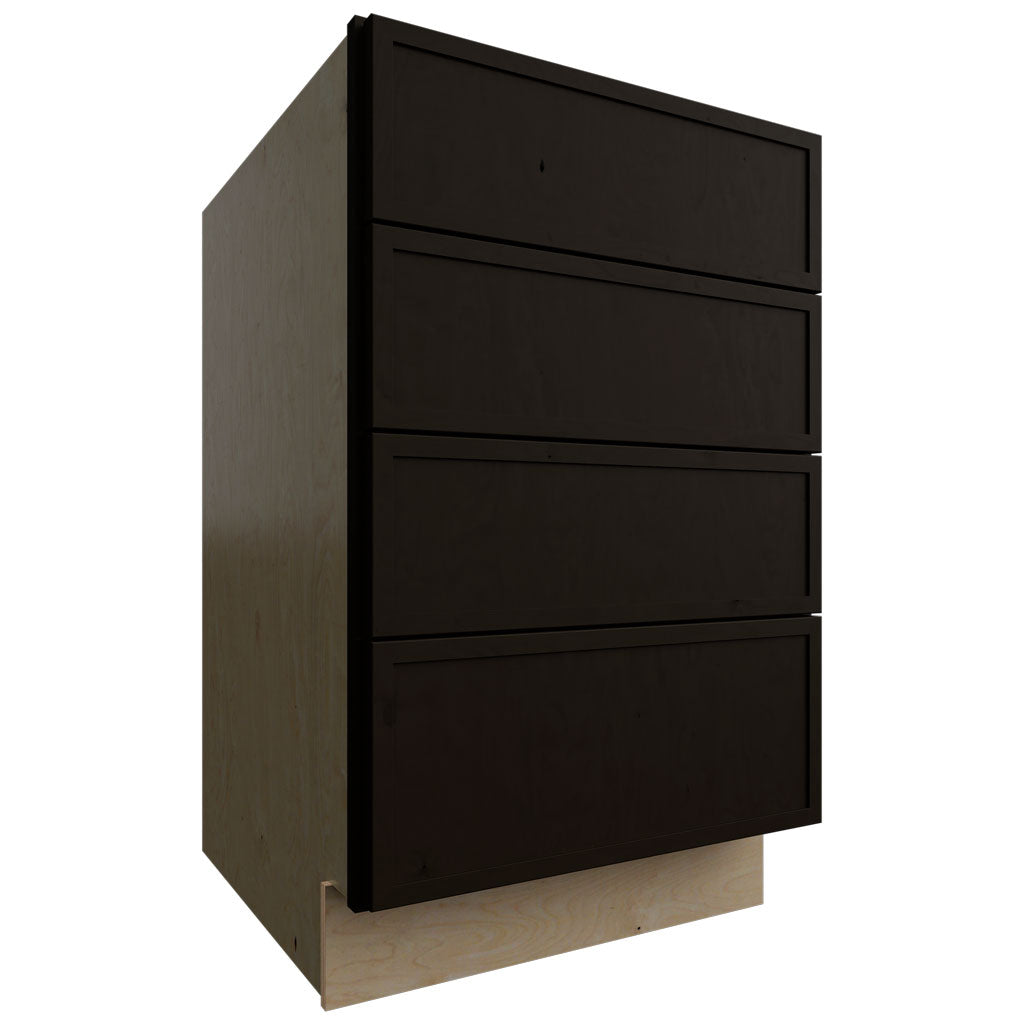 Fabuwood Allure Luna Kona 21" W X 34 1/2" H X 24" D 4 Drawer Base Cabinet