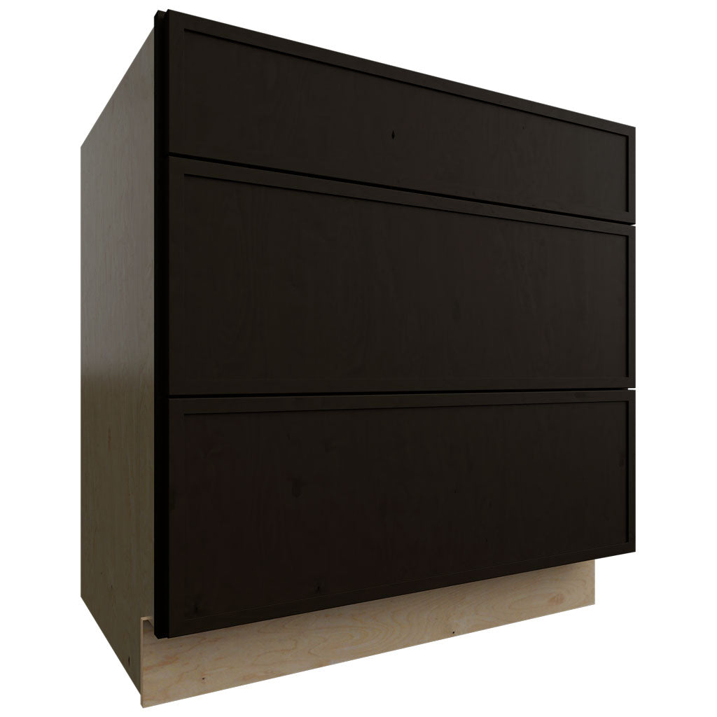 Fabuwood Allure Luna Kona 33" W X 34 1/2" H X 24" D 3 Drawer Base Cabinet