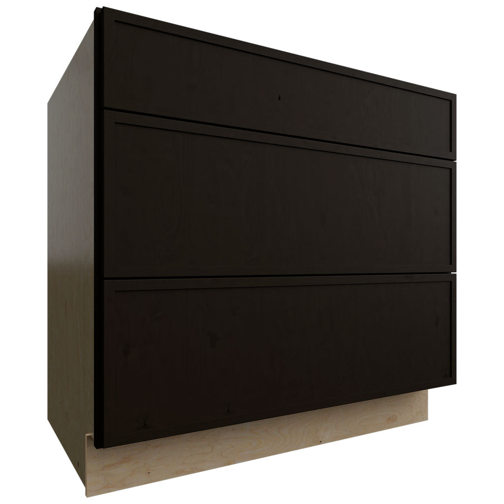 Fabuwood Allure Luna Kona 36" W X 34 1/2" H X 24" D 3 Drawer Base Cabinet