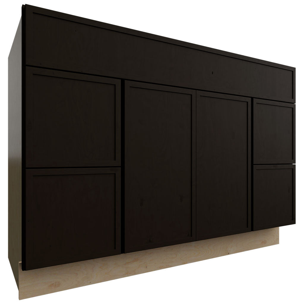 Fabuwood Allure Luna Kona 48" W X 34 1/2" H X 21" D Vanity Combo Single Sink w/4 Drawers Cabinet