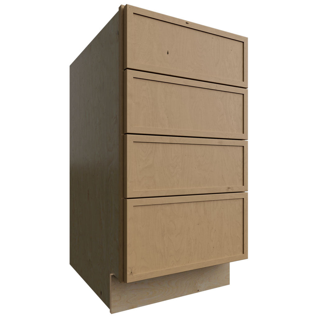 Fabuwood Allure Luna Timber 18" W X 34 1/2" H X 24" D 4 Drawer Base Cabinet