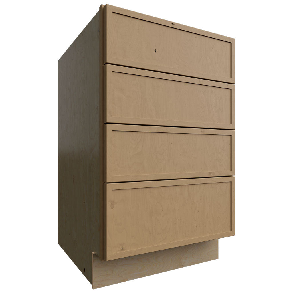 Fabuwood Allure Luna Timber 21" W X 34 1/2" H X 24" D 4 Drawer Base Cabinet