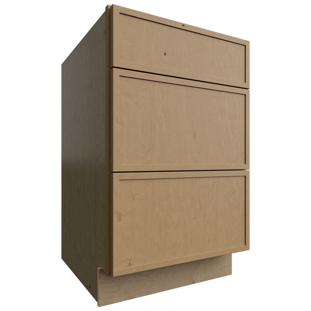Fabuwood Allure Luna Timber 21" W X 34 1/2" H X 24" D 3 Drawer Base Cabinet