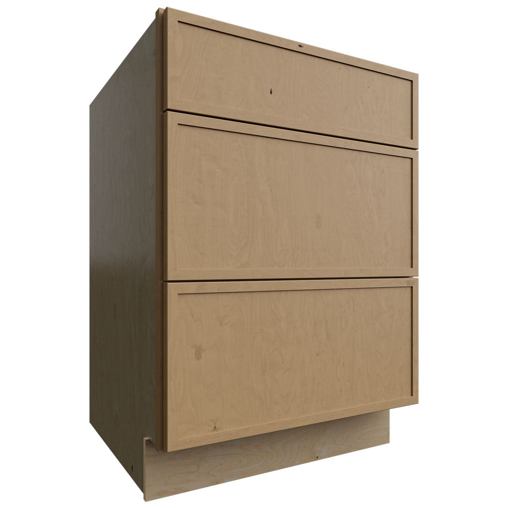 Fabuwood Allure Luna Timber 24" W X 34 1/2" H X 24" D 3 Drawer Base Cabinet