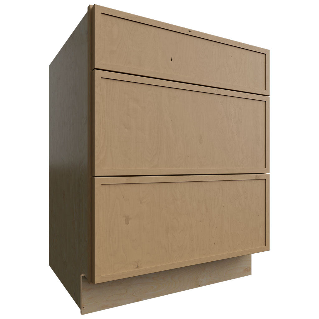 Fabuwood Allure Luna Timber 27" W X 34 1/2" H X 24" D 3 Drawer Base Cabinet