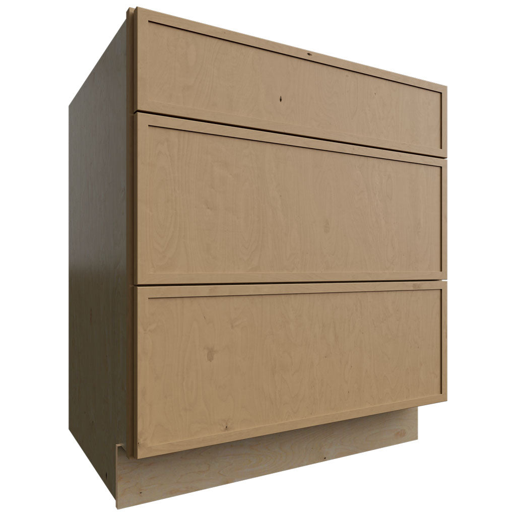 Fabuwood Allure Luna Timber 30" W X 34 1/2" H X 24" D 3 Drawer Base Cabinet