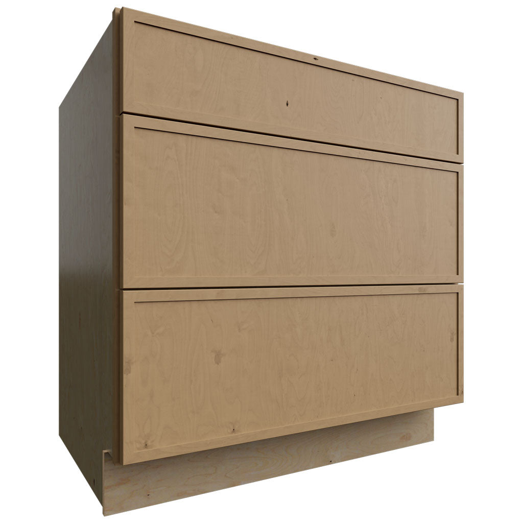 Fabuwood Allure Luna Timber 33" W X 34 1/2" H X 24" D 3 Drawer Base Cabinet