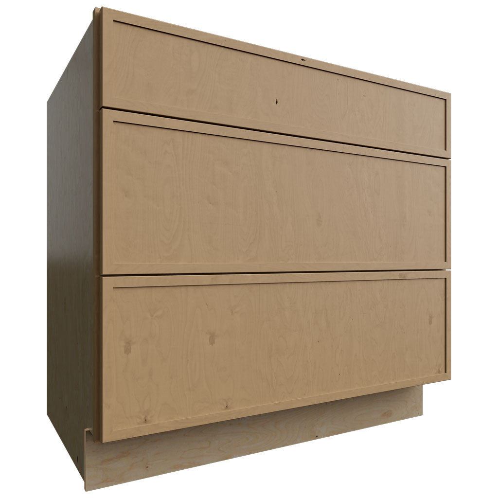 Fabuwood Allure Luna Timber 36" W X 34 1/2" H X 24" D 3 Drawer Base Cabinet