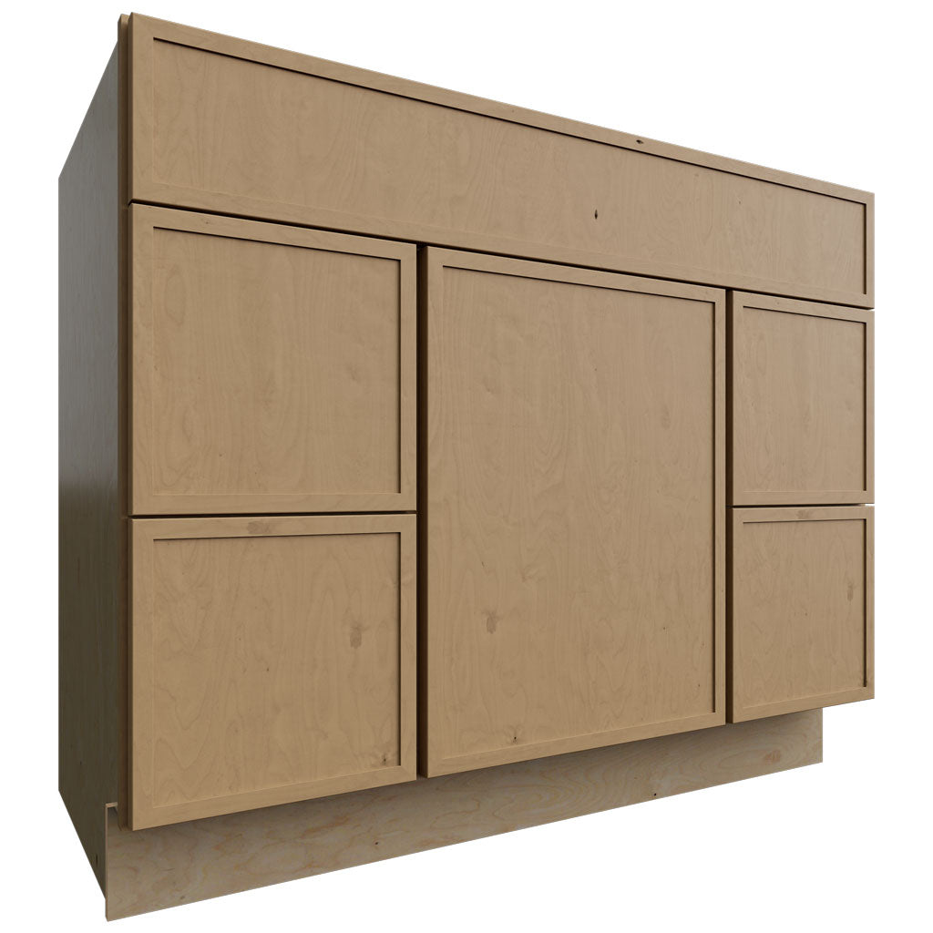 Fabuwood Allure Luna Timber 42" W X 34 1/2" H X 21" D Vanity Combo Single Sink w/4 Drawers Cabinet