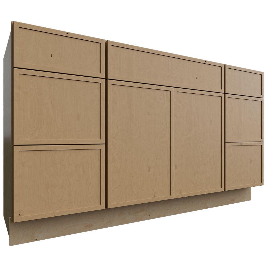 Fabuwood Allure Luna Timber 60" W X 34 1/2" H X 21" D Vanity Combo Single Sink Cabinet